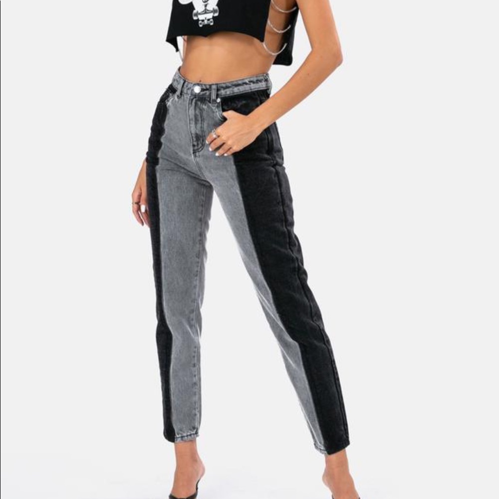 Adika Nori Color Block Jeans